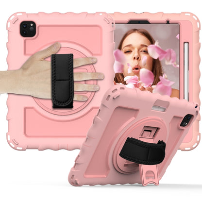 For iPad Pro 11 (2020) PC + Silicone Shockproof Combination Tablet Case with 360 Degree Rotating Holder & Handle(Rose Gold) - iPad Pro 11 (2020) Cases by buy2fix | Online Shopping UK | buy2fix