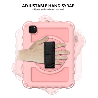 For iPad Pro 11 (2020) PC + Silicone Shockproof Combination Tablet Case with 360 Degree Rotating Holder & Handle(Rose Gold) - iPad Pro 11 (2020) Cases by buy2fix | Online Shopping UK | buy2fix