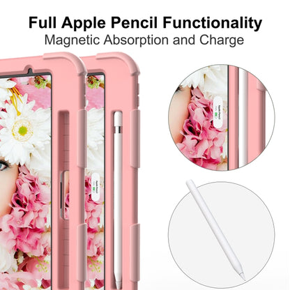 For iPad Pro 11 (2020) Shockproof Two-Color Silicone Protection Tablet Case with Holder & Pen Slot(Rose Gold) - iPad Pro 11 (2020) Cases by buy2fix | Online Shopping UK | buy2fix