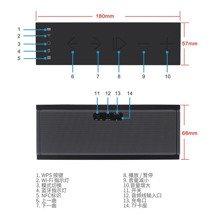 Portable Bluetooth Wireless Loudspeaker Sound System Stereo Music Surround Waterproof Outdoor Speakerer - Desktop Speaker by August | Online Shopping UK | buy2fix