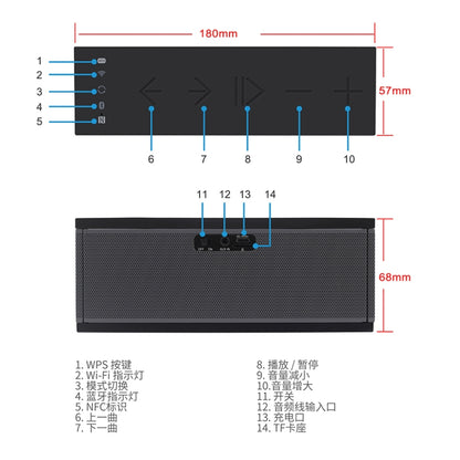Portable Bluetooth Wireless Loudspeaker Sound System Stereo Music Surround Waterproof Outdoor Speakerer - Desktop Speaker by August | Online Shopping UK | buy2fix