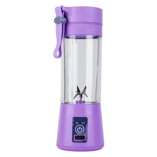 USB Rechargeable Electric Automatic Vegetable Fruit Citrus Orange Juice Maker Cup Mixer Bottle (380ML)(6 Blades Purple) - Electric juicers by buy2fix | Online Shopping UK | buy2fix