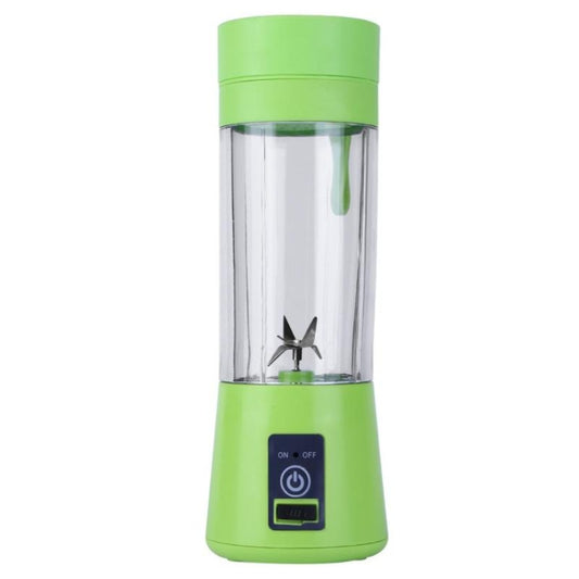 USB Rechargeable Electric Automatic Vegetable Fruit Citrus Orange Juice Maker Cup Mixer Bottle (380ML)(6 Blades Green) - Electric juicers by buy2fix | Online Shopping UK | buy2fix
