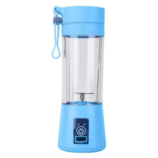 USB Rechargeable Electric Automatic Vegetable Fruit Citrus Orange Juice Maker Cup Mixer Bottle (380ML 2 Blender)(2 Blades  Blue) - Electric juicers by buy2fix | Online Shopping UK | buy2fix