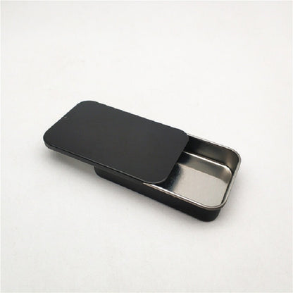 2 PCS Slide Sliding Iron Box Guitar Picks Music Equipment Accessories Storage Box, Specification:15 × 50 × 80 mm(Black) - String Instrument Accessories by buy2fix | Online Shopping UK | buy2fix