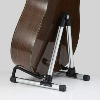 Silver SK20 Universal Foldable Aluminum Alloy Portable Guitar Stand String Instrument Stand by buy2fix