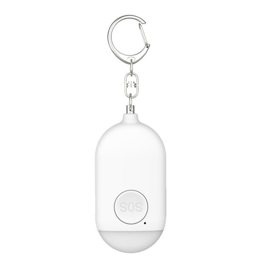 130dB IP44 Waterproof Rechargeable Anti-wolf Alarm Flashlight Intelligent Personal Alarm, English Packaging(White) - Anti-lost Alarm by buy2fix | Online Shopping UK | buy2fix