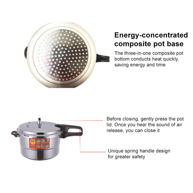 Household Aluminum Pressure Cooker Electric Pressure Cooker Suitable for Gas Stove, Type:20cm Single Use Bottom - Pressure Cookers & Parts by buy2fix | Online Shopping UK | buy2fix