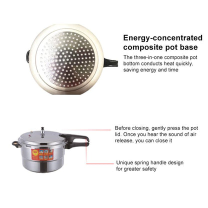 Household Aluminum Pressure Cooker Electric Pressure Cooker Suitable for Gas Stove, Type:20cm Single Use Bottom - Pressure Cookers & Parts by buy2fix | Online Shopping UK | buy2fix