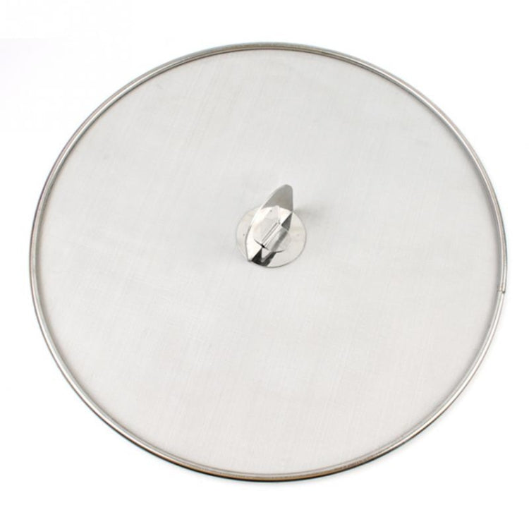 Stainless Steel Oil Proof Cover Fried Oil Splash Proof Net Cover Pizza Tray Kitchen Gadget, Size:33cm(Stainless steel) - Gadgets by buy2fix | Online Shopping UK | buy2fix