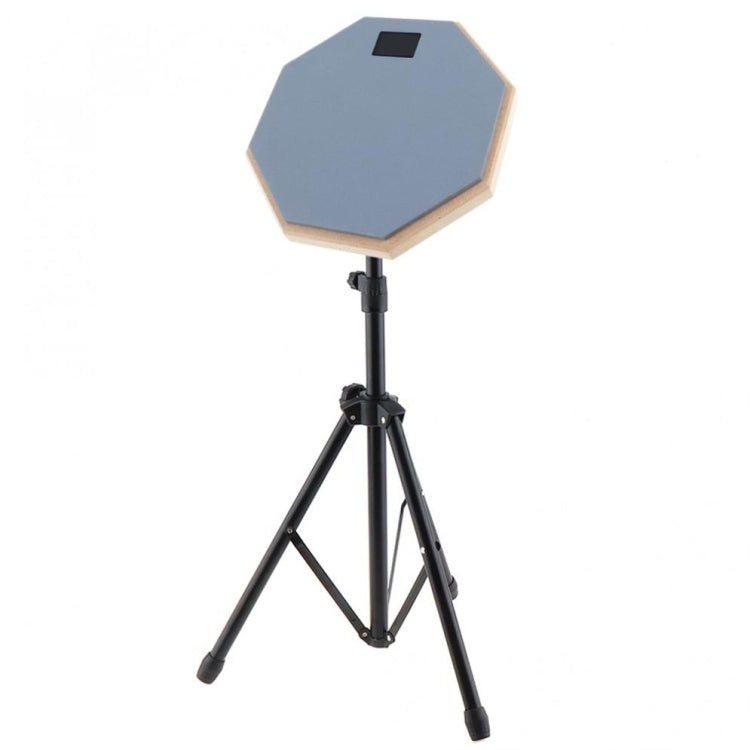 8 Inch Rubber Wooden Dumb Drum Practice Training Drum Pad with Stand(Gray) - Percussion Accessories by buy2fix | Online Shopping UK | buy2fix