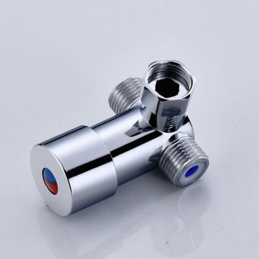 Brass Adjustable Temperature Three-way Valve Cold And Hot Water Mixing Switch Brass Induction Faucet by buy2fix