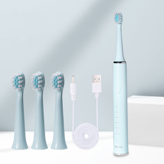 Boorui BR-Z5 USB Fast Charge Soft Toothbrush 5 Gear Sonic Electric Toothbrush(Sky Blue)