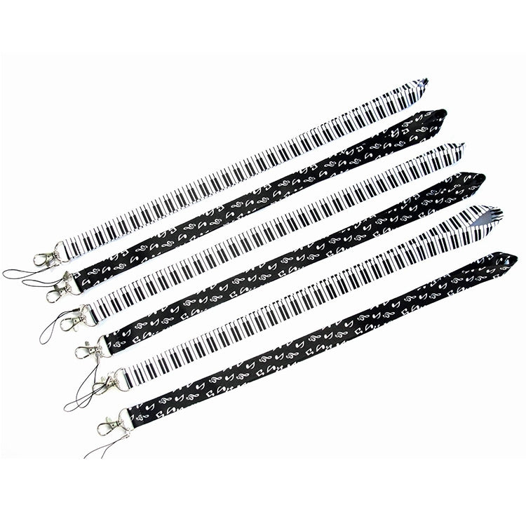 10 PCS Neck Lanyard for Label / ID / Badge / Mobile Phones, Size: 50 x 2cm, Style:Piano - Lanyards & Wrist Straps by buy2fix | Online Shopping UK | buy2fix