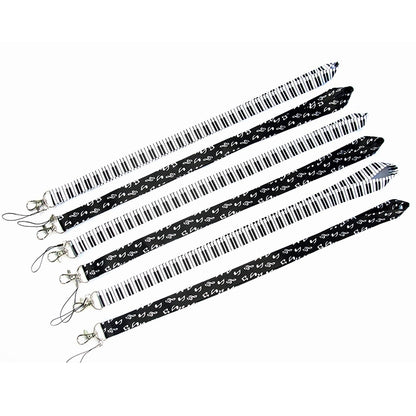 10 PCS Neck Lanyard for Label / ID / Badge / Mobile Phones, Size: 50 x 2cm, Style:Piano - Lanyards & Wrist Straps by buy2fix | Online Shopping UK | buy2fix