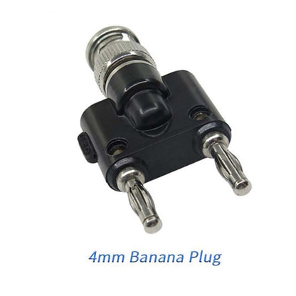 5pcs BNC Male to Dual 4mm Banana Female Plug Stackable Type Binding Male Connector(Black) by buy2fix