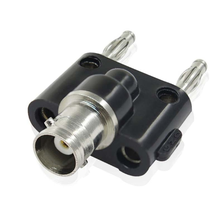 5pcs BNC Female To Dual Banana Plug Adapter Binding Male Connector(Black) by buy2fix