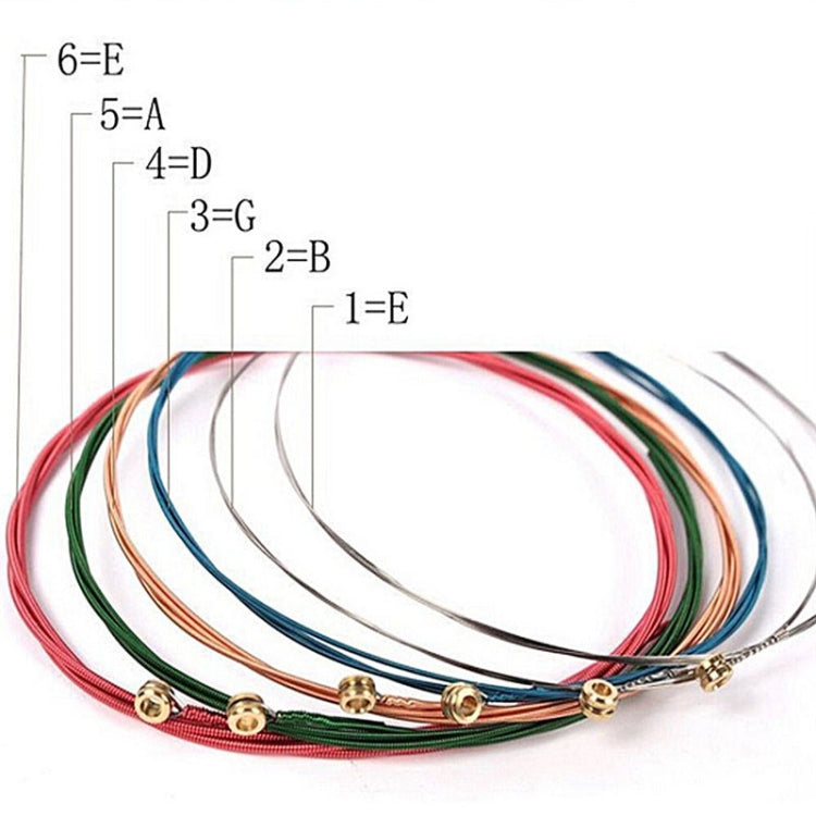 6 in 1 Multicolor E-A Guitar Strings - String Instrument Accessories by buy2fix | Online Shopping UK | buy2fix
