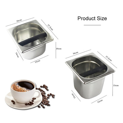 Stainless Steel Coffee Grounds Bucket Coffee Box, Specification:Small - Coffee Machine Parts by buy2fix | Online Shopping UK | buy2fix