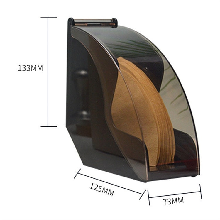 Filter Paper Holder Tapered Filter Paper Box Filtering Paper Storage Rack Stand Coffee Tools with Dust-Proof Cover - Coffee Machine Parts by buy2fix | Online Shopping UK | buy2fix