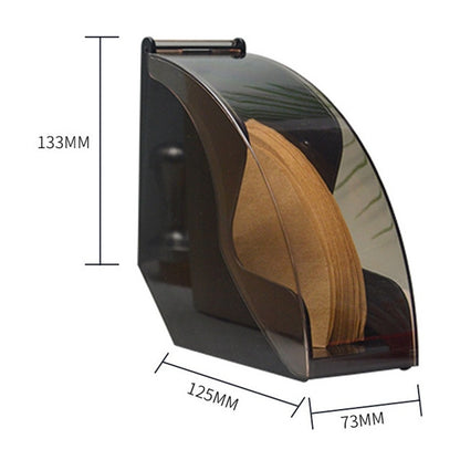 Filter Paper Holder Tapered Filter Paper Box Filtering Paper Storage Rack Stand Coffee Tools with Dust-Proof Cover - Coffee Machine Parts by buy2fix | Online Shopping UK | buy2fix
