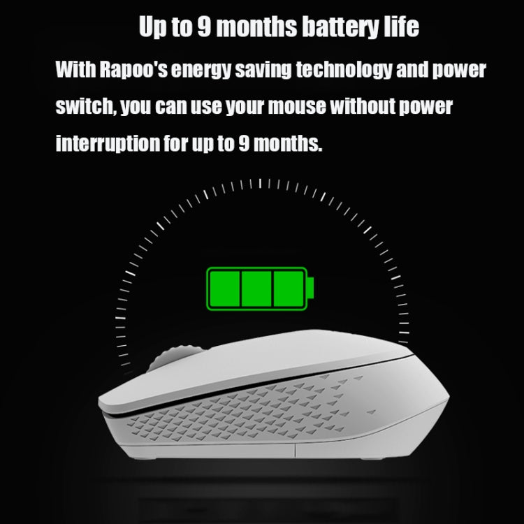 Rapoo M100G 2.4GHz 1300 DPI 3 Buttons Office Mute Home Small Portable Wireless Bluetooth Mouse(Dark Gray) - Wireless Mice by Rapoo | Online Shopping UK | buy2fix