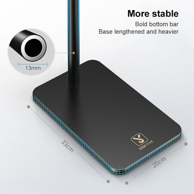 Live Folding Multifunctional Floor Stand For 4-13 Inch Cell Phone/Tablet/Switch, Size: 1.6m Retractable With Desktop Collet(Black) - Lazy Bracket by buy2fix | Online Shopping UK | buy2fix