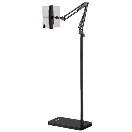 Live Folding Multifunctional Floor Stand For 4-13 Inch Cell Phone/Tablet/Switch, Size: 1.6m Retractable(Black) - Lazy Bracket by buy2fix | Online Shopping UK | buy2fix