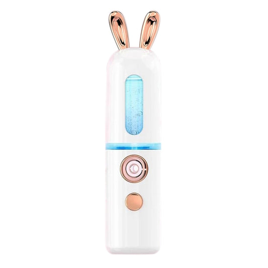 Facial Steamer Nano Spray Water Replenishing Instrument Portable Cold Spray Machine Charging Beauty Instrument Automatic Alcohol Sprayer, Style:Cute Rabbit(White) - Beauty Instrument by buy2fix | Online Shopping UK | buy2fix