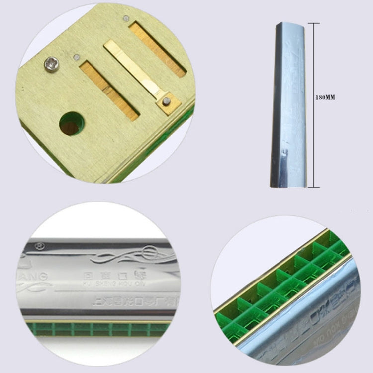 24-hole Echo Polyphony Stress Harmonica Instrument(Stress) - Wind Instrument Accessories by buy2fix | Online Shopping UK | buy2fix