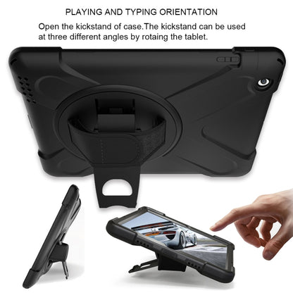 360 Degree Rotation Silicone Protective Cover with Holder and Hand Strap and Long Strap for iPad 6 / iPad Air 2(Red) - More iPad Cases by buy2fix | Online Shopping UK | buy2fix