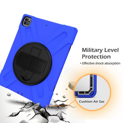 360 Degree Rotation Silicone + PC Case with Strap for iPad Pro 12.9 2018(Blue) - iPad Pro 12.9 (2018) Cases by buy2fix | Online Shopping UK | buy2fix