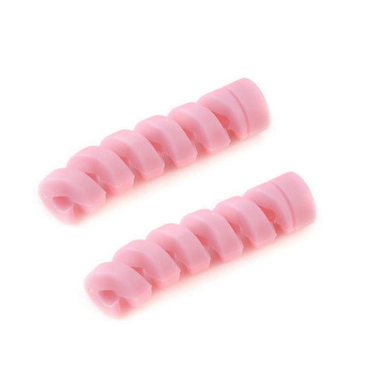 4pcs Spiral Style Silicone Data Cable Protective Cover Anti-wire Break Winder(Pink) by buy2fix