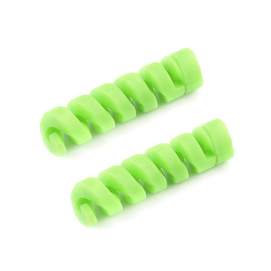 4pcs Spiral Style Silicone Data Cable Protective Cover Anti-wire Break Winder(Green) by buy2fix