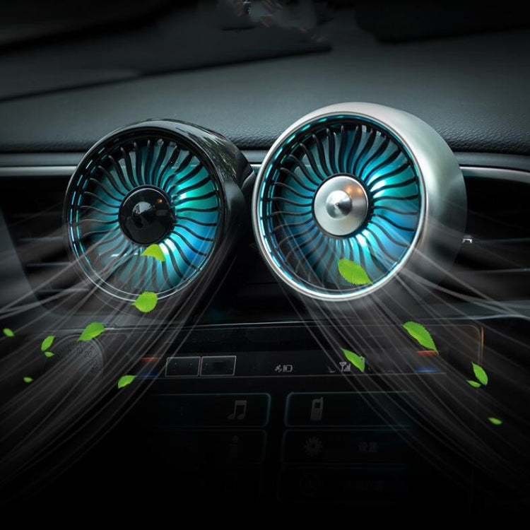 Automobile Multi-function Electric Fan Car Air Outlet USB Interface Mini Fan(Black) by buy2fix