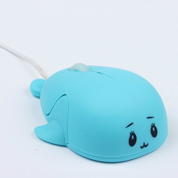 Cute Cartoon Wired Mouse Girl Office Home Laptop Mouse(Blue) by buy2fix