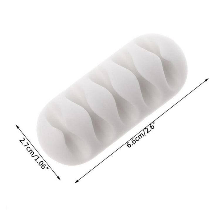 10 PCS Pasteable Five-hole TPR Wire Storage Organizer Data Cable Holder(Black) by buy2fix