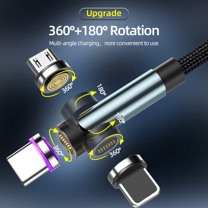 CC57 8 Pin + Type-C/USB-C + Micro USB Magnetic Interface Rotating Fast Charging Data Cable, Cbale Length: 1m(Red) by buy2fix