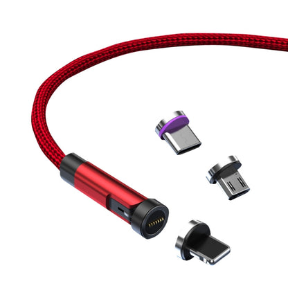 CC57 8 Pin + Type-C/USB-C + Micro USB Magnetic Interface Rotating Fast Charging Data Cable, Cbale Length: 2m(Red) by buy2fix