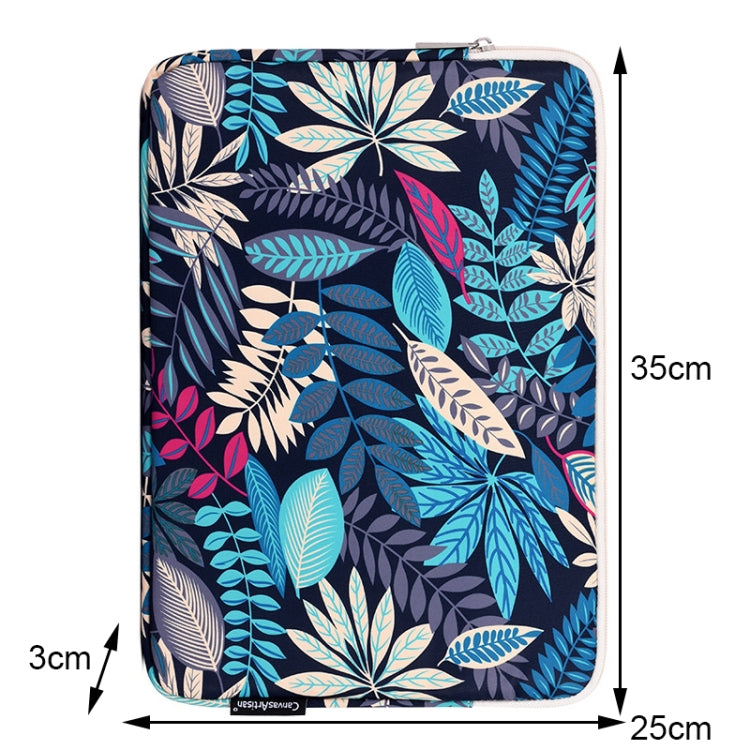 Creative Zipper Multi-function Portable Tablet 14 Inch Computer Bag File Waterproof Nylon Storage(Nary Brown) - 14.1 inch by buy2fix | Online Shopping UK | buy2fix