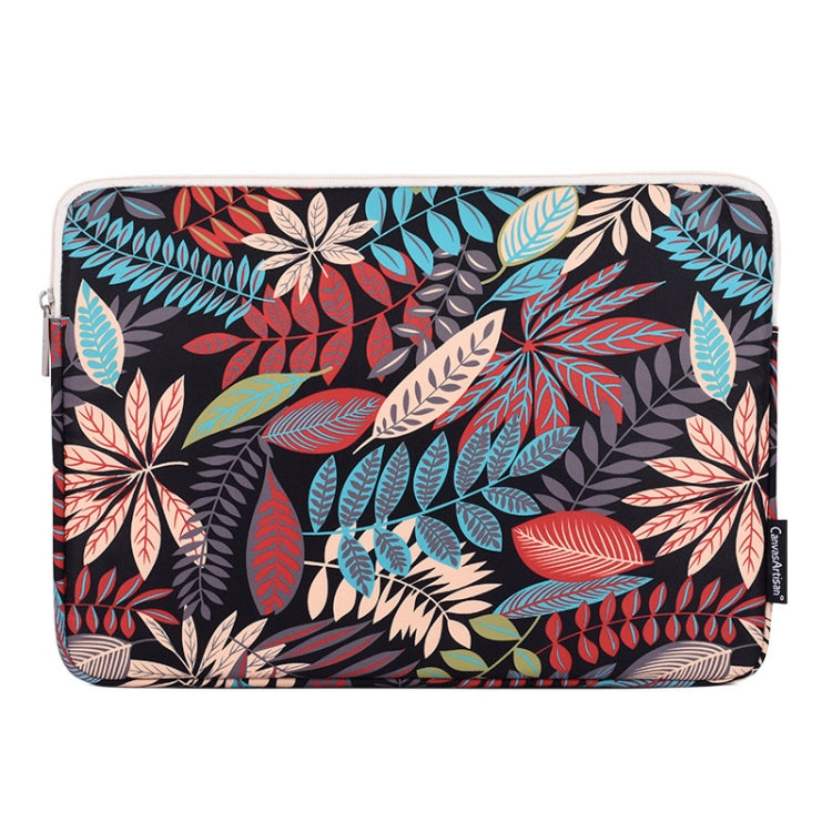 Creative Zipper Multi-function Portable Tablet 14 Inch Computer Bag File Waterproof Nylon Storage(Black and Red) - 14.1 inch by buy2fix | Online Shopping UK | buy2fix