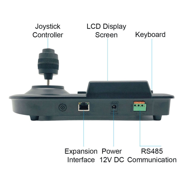 JSK-8003C Monitoring Keyboard PTZ Rocker Ball Camera Keyboard, Specification:4 Axis(UK Plug) by buy2fix