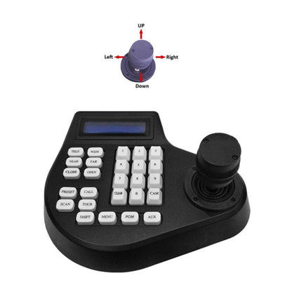 8003H Analog Coaxial Dome Control Keyboard RS485 PTZ, Specification:2 Axis(EU Plug) by buy2fix