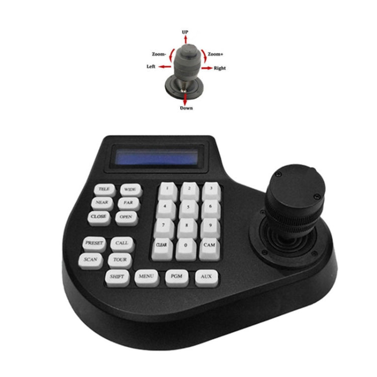8003H Analog Coaxial Dome Control Keyboard RS485 PTZ, Specification:3 Axis(UK Plug) by buy2fix