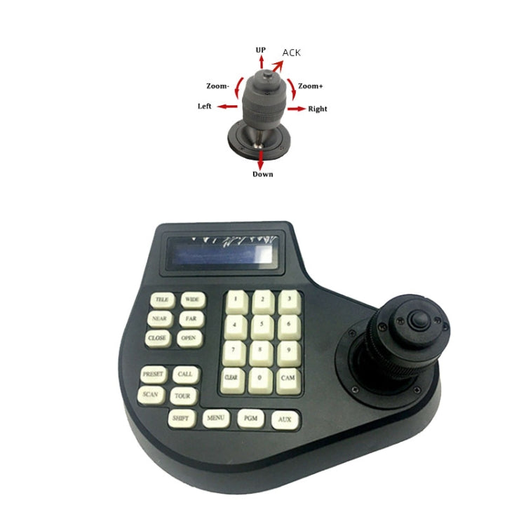 8003H Analog Coaxial Dome Control Keyboard RS485 PTZ, Specification:4 Axis(US Plug) by buy2fix