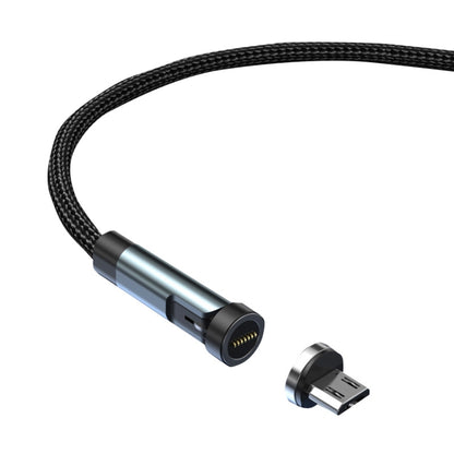CC57 Micro USB Magnetic Interface Rotating Fast Charging Data Cable, Cable Length: 1m(Black) by buy2fix