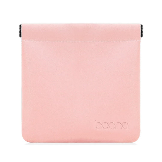 2 PCS Baona Earphone Data Cable Storage Bag Mini Portable U Disk Earphone Bag, Size:Large(Petal Pink)