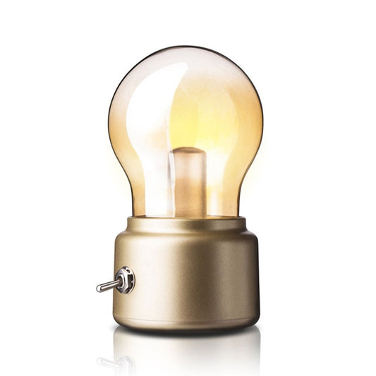 Creative Retro Charging USB Bedside Atmosphere Kitchen Cabinet Night Light(Gold) by buy2fix