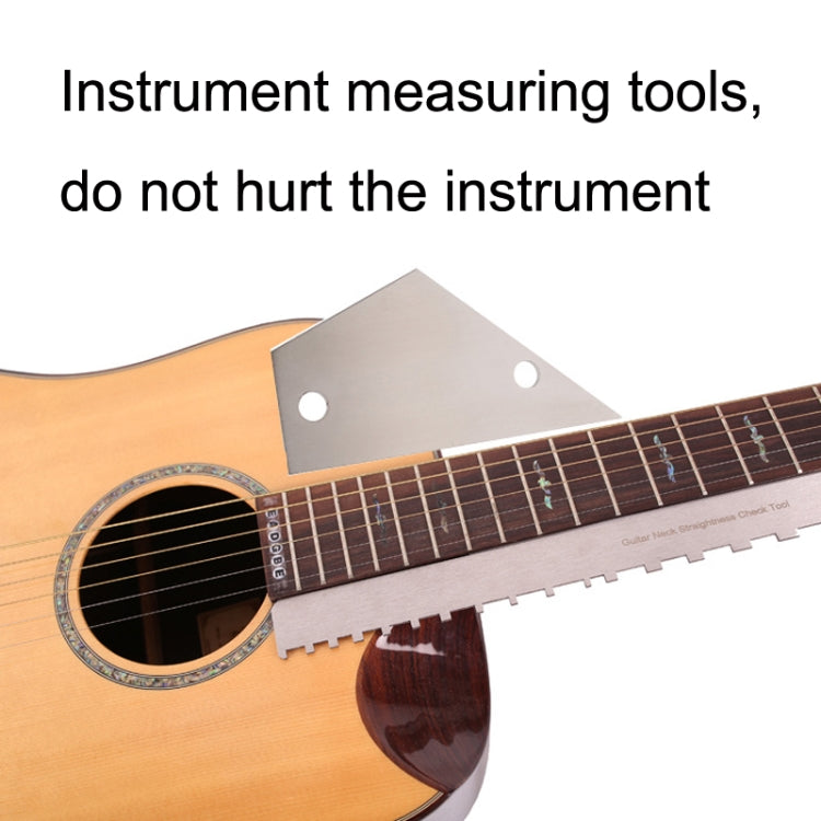GNR2 Stainless Steel Measurement Bass Guitar Neck Ruler, Style:Single Teeth - String Instrument Accessories by buy2fix | Online Shopping UK | buy2fix