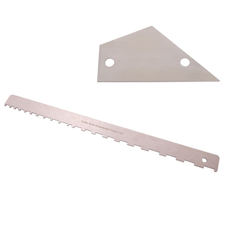 GNR2 Stainless Steel Measurement Bass Guitar Neck Ruler, Style:Single Teeth + Leveling Ruler - String Instrument Accessories by buy2fix | Online Shopping UK | buy2fix